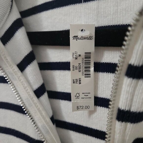 ♡♡♡♡ Madewell Ribbed Zip-Front Tee ♡♡♡♡ - Picture 2 of 7